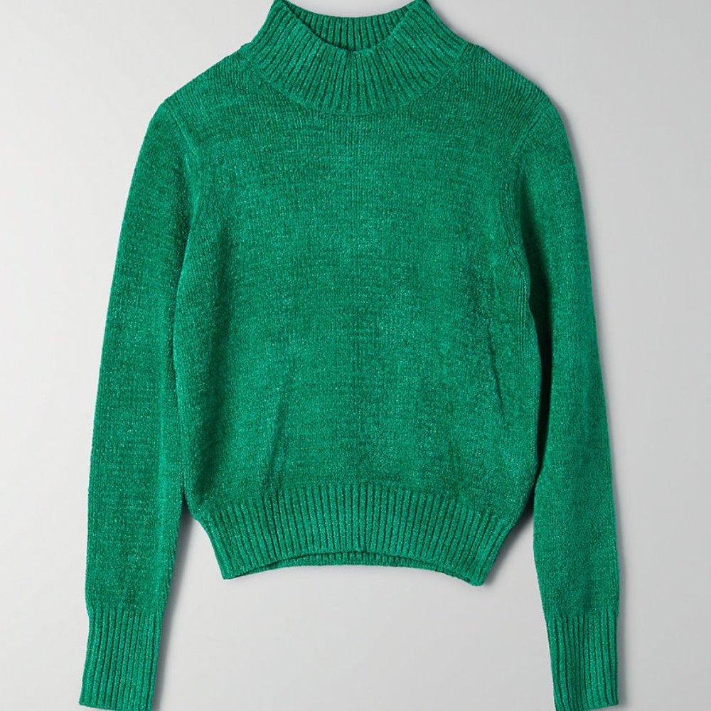Aritzia Wilfred Corteta Sweater Sz XS Green NWT